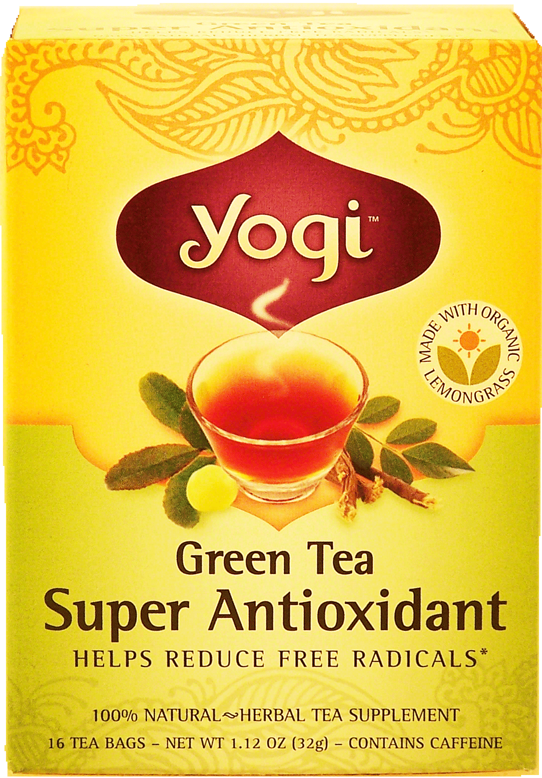 Yogi Super Antioxidant green tea, herbal tea supplement helps reduce free radicals, 16-bags Full-Size Picture